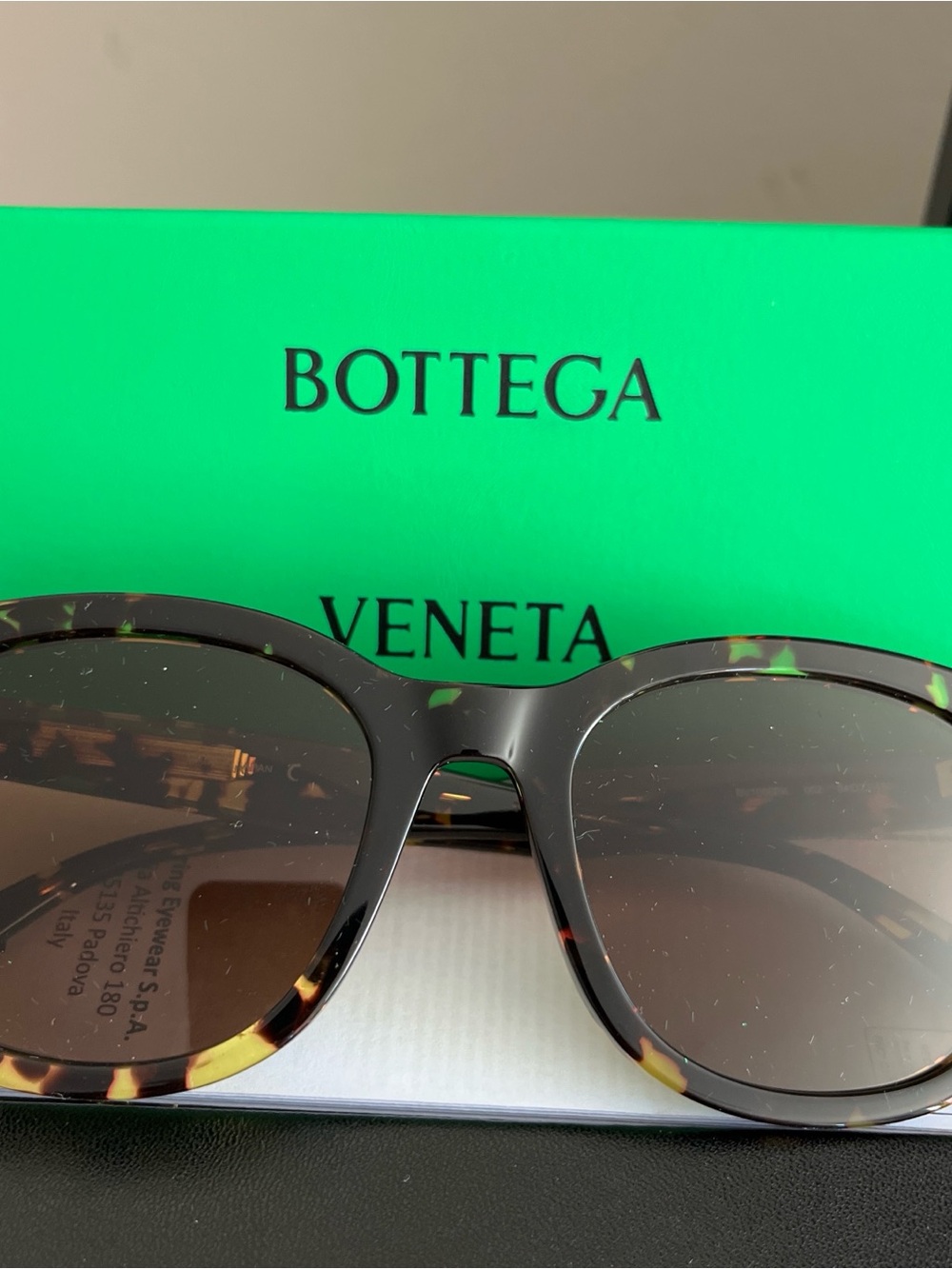 Bottega Veneta Tortoiseshell Sunglasses with Brown Gradient Lenses